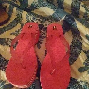 Wedge flip flops